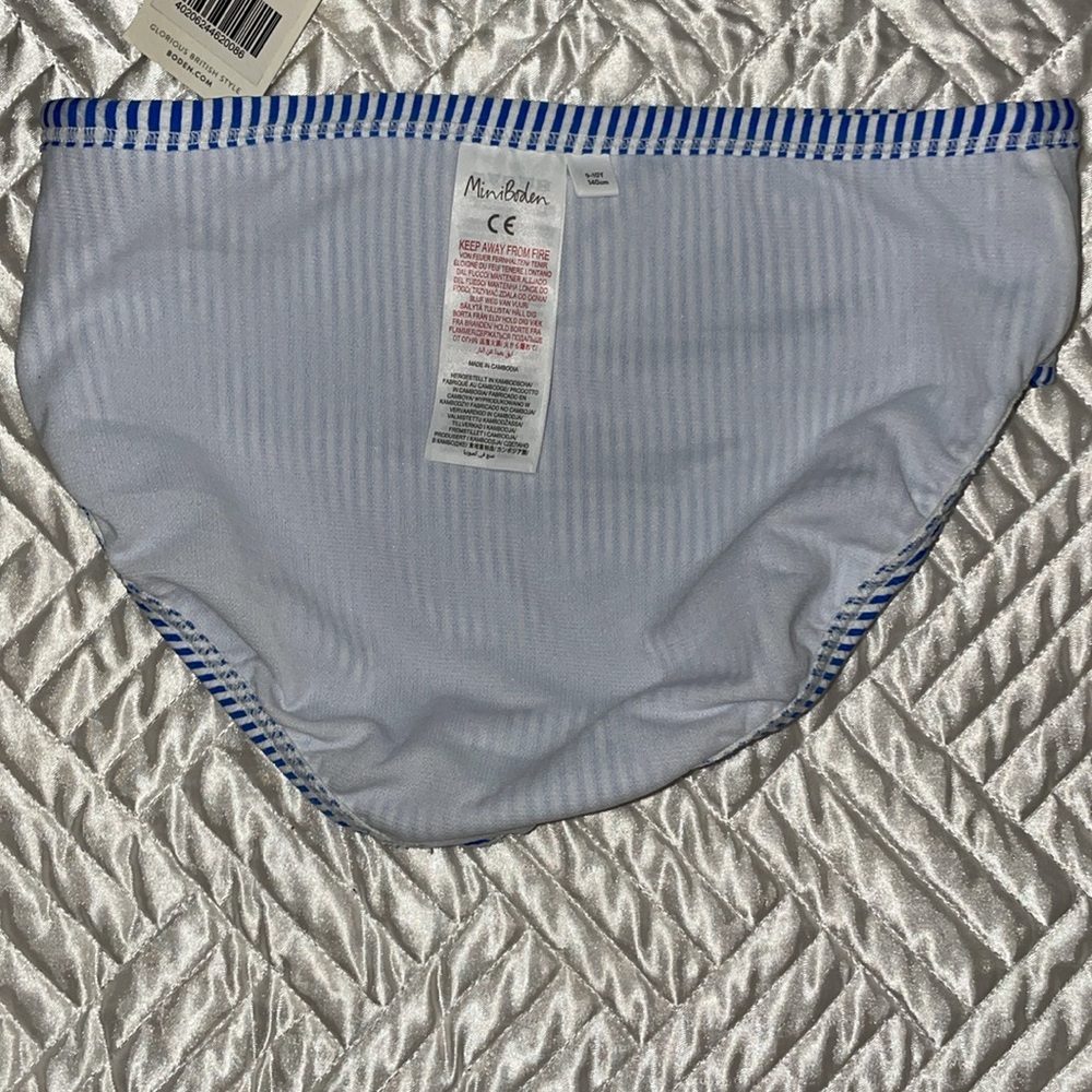 Boden Royal Blue Striped Ruffle Bikini Set - Picture 4 of 9